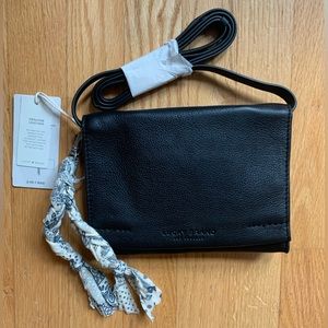 BNWT Lucky Brand black leather two-in-one purse